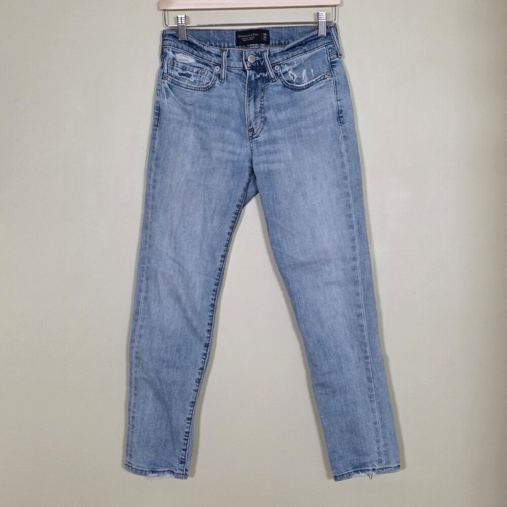 Abercrombie & Fitch Jeans Men 28x28 (27) Blue Athletic Skinny Stretch Distressed